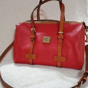 Dooney & Bourke Purse, Red Leather Satchel with dust bag!!
